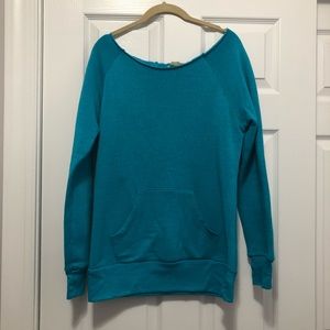 Alternative Earth teal fleece sweatshirt, L